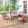 Virasat Patio Seating Set 4 Chairs and 1 Table Set (Light Red)-VIRASAT FURNITURE & FURNISHING