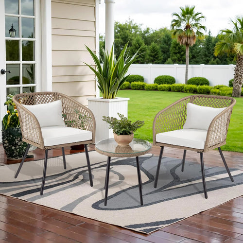 VIRASAT FURNITURE Outdoor Wicker 3-Piece Patio Set