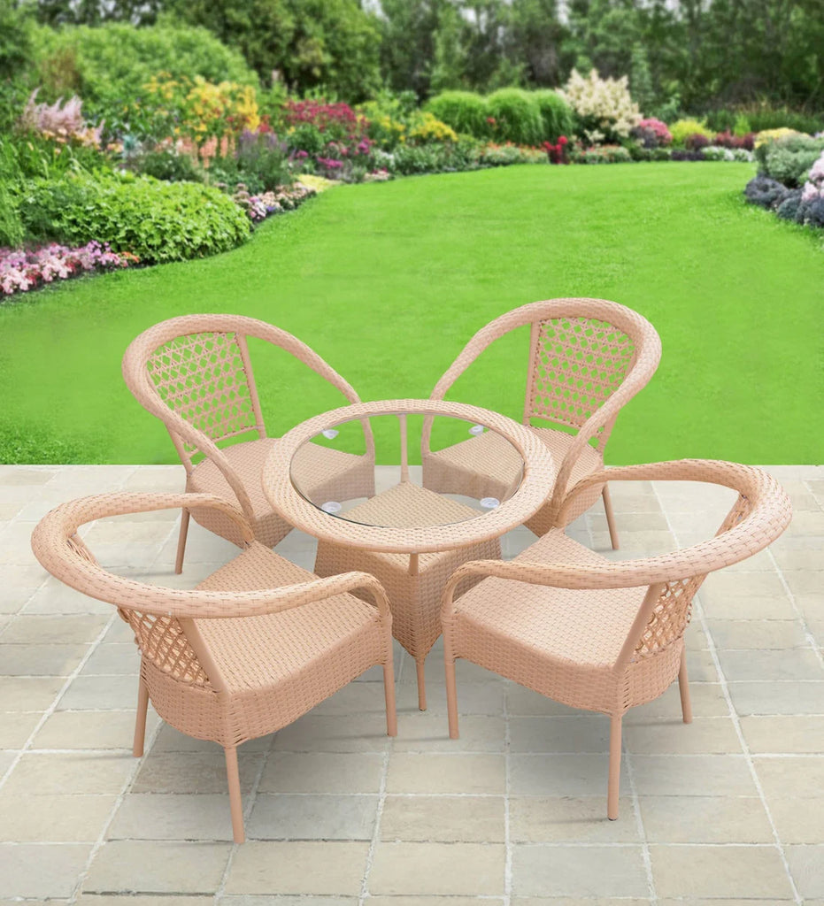 Virasat Outdoor Patio Seating Set 4 Chairs and 1 Table Set-VIRASAT FURNITURE & FURNISHING