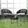 VIRASAT FURNITURE 3-Piece Black Rope Outdoor Patio Set with Cushions & Center Table