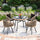 Virasat Outdoor Patio Seating Set 4 Chairs and 1 Table Set (Tan + Black)-VIRASAT FURNITURE & FURNISHING
