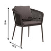 VIRASAT FURNITURE PICO OUTDOOR PATIO SEATING SET 2 CHAIRS AND 1 TABLE SET (BLACK) BRAIDED & ROPE