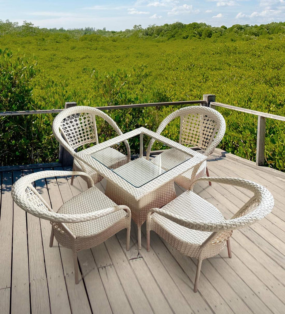 Virasat Outdoor Patio Seating Set 4 Chairs and 1 Table Set-VIRASAT FURNITURE & FURNISHING