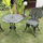 Virasat Cast Aluminium Garden Patio Seating 2 Chair and 1 Table Set (Black)