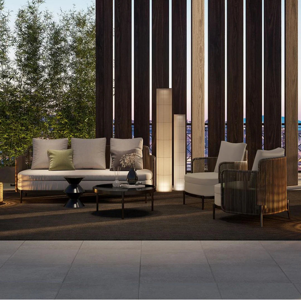 Virasat Outdoor Garden Balcony Sofa Set 3 Seater, 2 Single Seater and 1 Center Table Set (Brown)-VIRASAT FURNITURE & FURNISHING