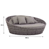 Virasat Outdoor Poolside Sunbed With Cushion Daybed (Dark Grey) Braided & Rope-VIRASAT FURNITURE & FURNISHING