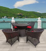 Virasat Outdoor Patio Seating Set 4 Chairs and 1 Table Set (Brown)-VIRASAT FURNITURE & FURNISHING