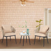 Virasat Outdoor Patio Seating Set 2 Chairs and 1 Table Set Braided & Rop-VIRASAT FURNITURE & FURNISHING