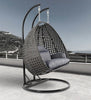 Virasat Double Seater Hanging Swing With Stand For Balcony, Garden Swing (Black)-VIRASAT FURNITURE & FURNISHING