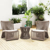 VIRASAT FURNITURE 3-Piece Outdoor Beige Rope Patio Set