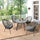 Virasat Outdoor Patio Seating Set 4 Chairs and 1 Table Set (Grey)-VIRASAT FURNITURE & FURNISHING