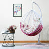 Virasat Single Seater Hanging Swing With Stand For Balcony, Garden Swing (White)-VIRASAT FURNITURE & FURNISHING