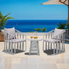 VIRASAT FURNITURE VARQO OUTDOOR PATIO SEATING SET 2 CHAIRS AND 1 TABLE SET (CREAM) BRAIDED & ROPE