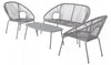Virasat Outdoor Garden Balcony Sofa Set 2 Seater, 2 Single Seater and 1 Center Table Set (Gray)-VIRASAT FURNITURE & FURNISHING