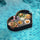 Virasat Luxury Floating Serving Tray For Swimming Pool - Brown (Heart Shape)-VIRASAT FURNITURE & FURNISHING
