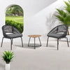 VIRASAT FURNITURE 3 Piece Garden Outdoor Rope Patio Set