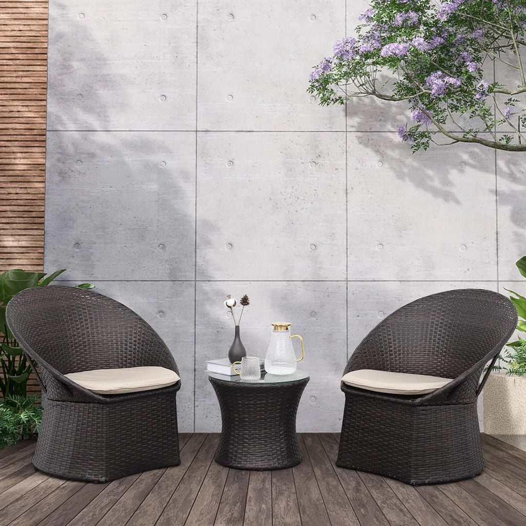 Virasat Outdoor Patio Seating Set 2 Chairs and 1 Table Set-VIRASAT FURNITURE & FURNISHING