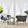 VIRASAT FURNITURE Outdoor Rope 3-Piece Patio Set With Wooden Top Table
