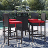 Virasat Outdoor Patio Bar Sets 4 Chairs and 1 Table (Dark Brown)-VIRASAT FURNITURE & FURNISHING