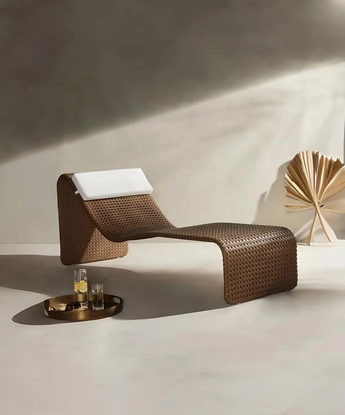 Virasat Outdoor Swimming Poolside Lounger Light Brown-VIRASAT FURNITURE & FURNISHING