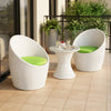 VIRASAT FURNITURE Outdoor Rattan Wicker 3-Piece Conversation Set