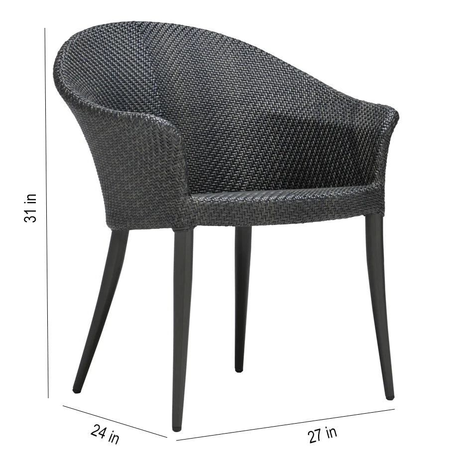 Virasat Outdoor Patio Seating Set 2 Chairs and 1 Table Set (Black)-VIRASAT FURNITURE & FURNISHING