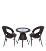 Virasat Outdoor Patio Seating Set 2 Chairs and 1 Table Set (Brown)-VIRASAT FURNITURE & FURNISHING