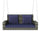 Virasat Double Seater Hanging Swing Without Stand For Balcony, Garden Swing (Grey + Blue)-VIRASAT FURNITURE & FURNISHING
