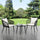 Virasat Outdoor Patio Seating Set 2 Chairs 1 Table Set Black-VIRASAT FURNITURE & FURNISHING