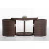 Virasat Outdoor Patio Seating Set 2 Chairs and 1 Table Set Brown-VIRASAT FURNITURE & FURNISHING