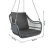 VIRASAT FURNITURE SINGLE SEATER HANGING SWING WITHOUT STAND FOR BALCONY & GARDEN SWING (GREY)