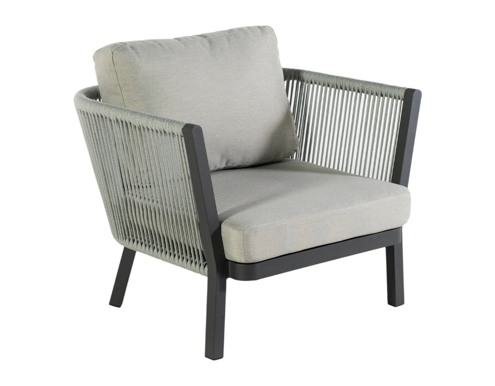Virasat Outdoor Sofa Set 3 Seater, 2 Single Seater and 1 Center Table (Grey) Braided & Rope-VIRASAT FURNITURE & FURNISHING