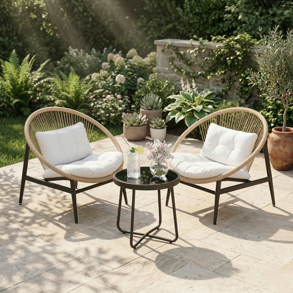 VIRASAT FURNITURE 3-Piece Outdoor Patio Bistro Set