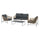 Virasat Outdoor Garden Balcony Sofa Set 2 Seater, 2 Single Seater and 1 Center Table Set (Tan)-VIRASAT FURNITURE & FURNISHING