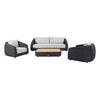 Virasat Outdoor Garden Balcony Sofa Set 2 Seater, 2 Single Seater and 1 Center Table Set, Braid & Rope (Black)-VIRASAT FURNITURE & FURNISHING