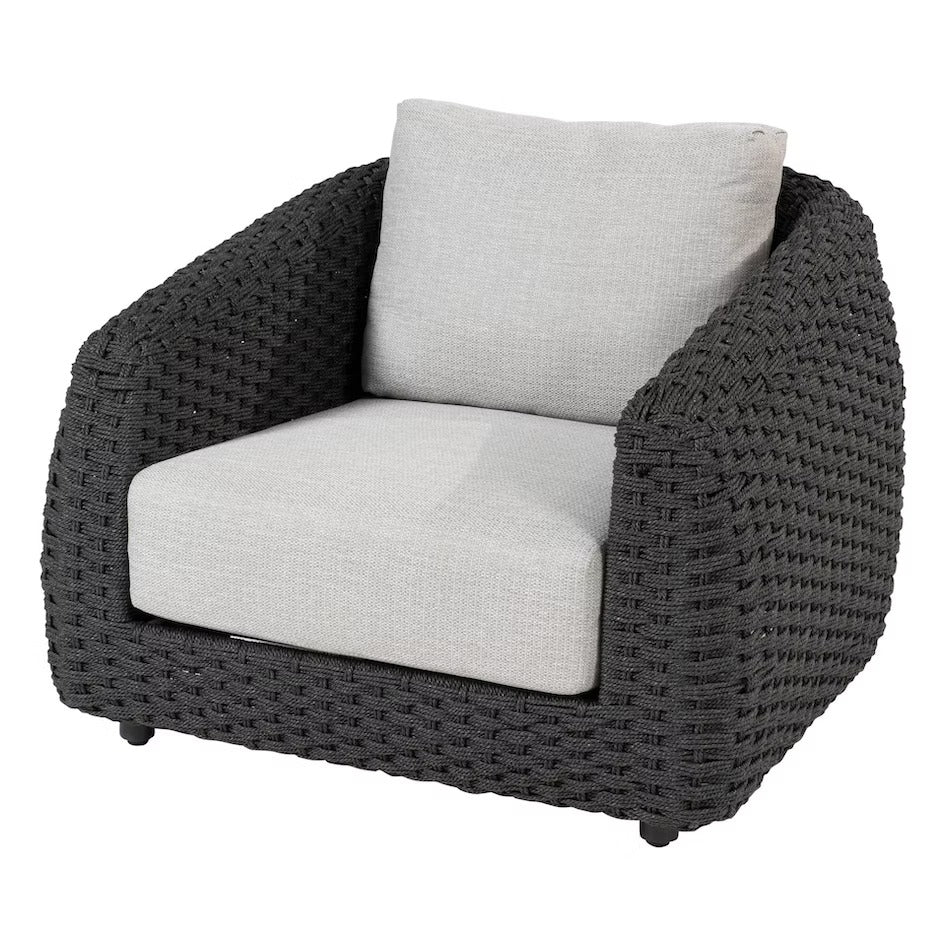 Virasat Outdoor Garden Balcony Sofa Set 2 Seater, 2 Single Seater and 1 Center Table Set, Braid & Rope (Black)-VIRASAT FURNITURE & FURNISHING