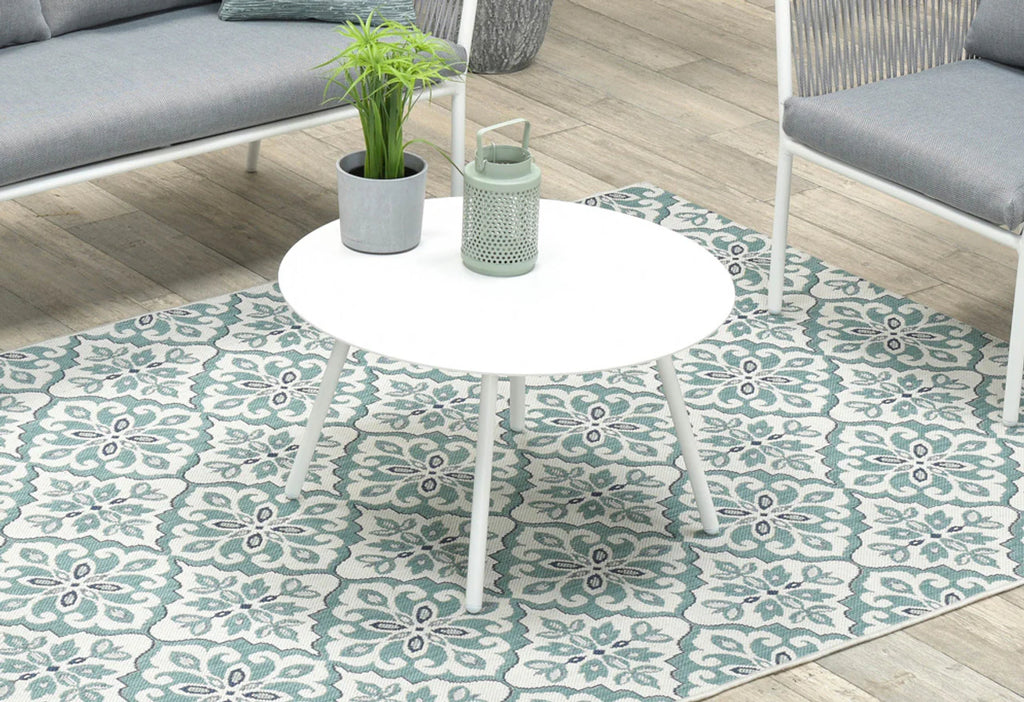 Virasat Outdoor Sofa Set 2 Seater, 2 Single Seater and 1 Center Table Set (White + Grey) Braided & Rope-VIRASAT FURNITURE & FURNISHING