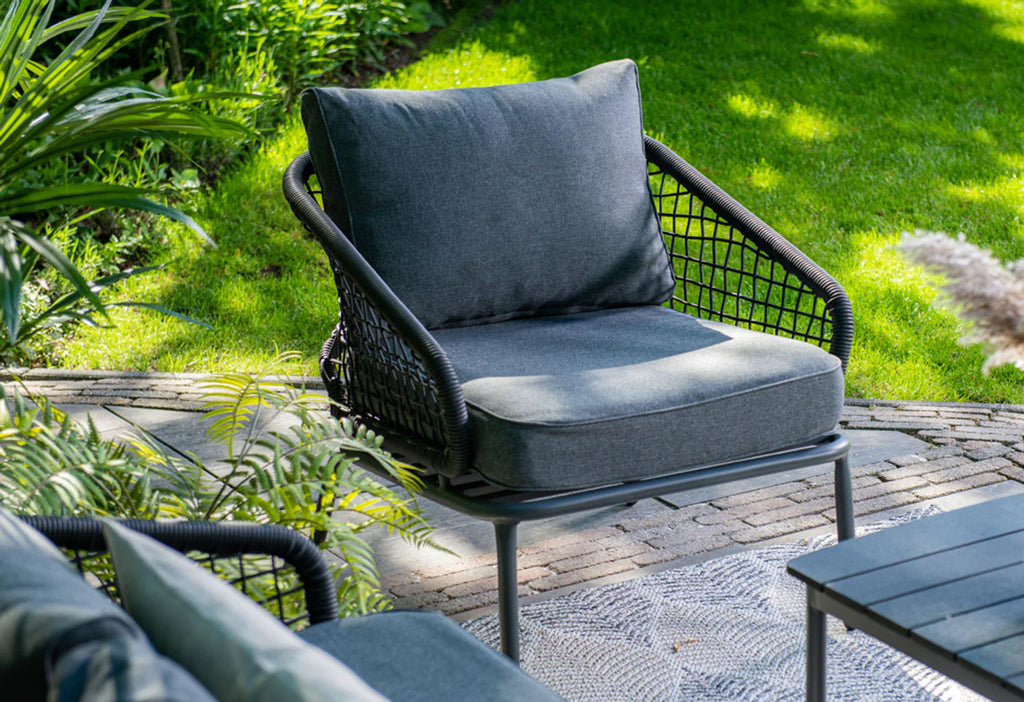 Virasat Outdoor Garden Balcony Sofa Set 2 Seater, 2 Single Seater and 1 Table Set (Dark Grey)-VIRASAT FURNITURE & FURNISHING