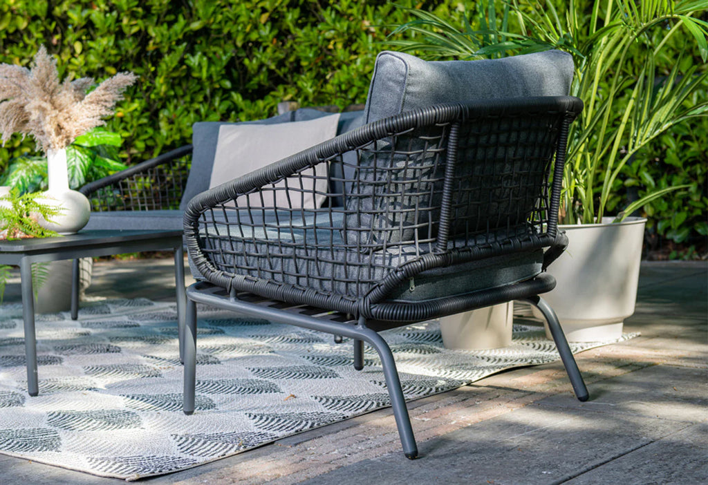 Virasat Outdoor Garden Balcony Sofa Set 2 Seater, 2 Single Seater and 1 Table Set (Dark Grey)-VIRASAT FURNITURE & FURNISHING