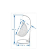Virasat Single Seater Hanging Swing With Stand For Balcony, Garden Swing (White)-VIRASAT FURNITURE & FURNISHING