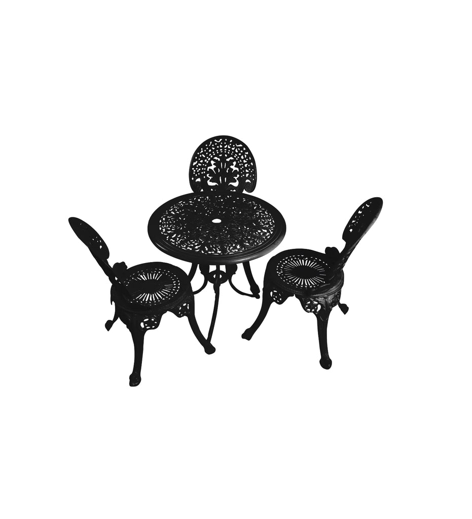 Virasat Cast Aluminium Garden Patio Seating 3 Chair and 1 Table Set-VIRASAT FURNITURE & FURNISHING