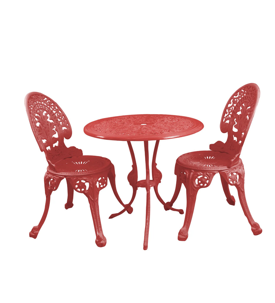 Virasat Cast Aluminium Garden Patio Seating 2 Chair and 1 Table Set-VIRASAT FURNITURE & FURNISHING