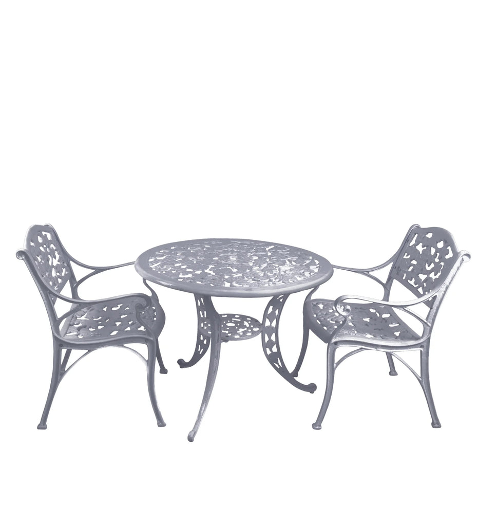 Virasat Cast Aluminium Garden Patio Seating 2 Chair and 1 Table Set-VIRASAT FURNITURE & FURNISHING