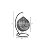 Virasat Single Seater Hanging Swing With Stand For Balcony, Garden Swing (Black)-VIRASAT FURNITURE & FURNISHING