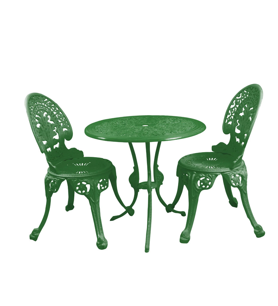 Virasat Cast Aluminium Garden Patio Seating 2 Chair and 1 Table Set-VIRASAT FURNITURE & FURNISHING