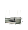 Virasat Double Seater Hanging Swing Without Stand For Balcony, Garden Swing (Grey) Braided & Rope-VIRASAT FURNITURE & FURNISHING