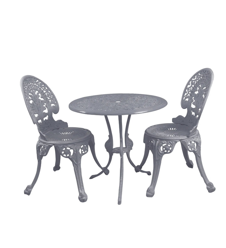 Virasat KIYA Cast Aluminium Garden Patio Seating 2 Chair and 1 Table Set