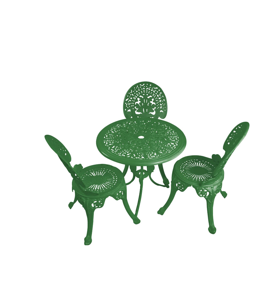 Virasat Cast Aluminium Garden Patio Seating 3 Chair and 1 Table Set-VIRASAT FURNITURE & FURNISHING