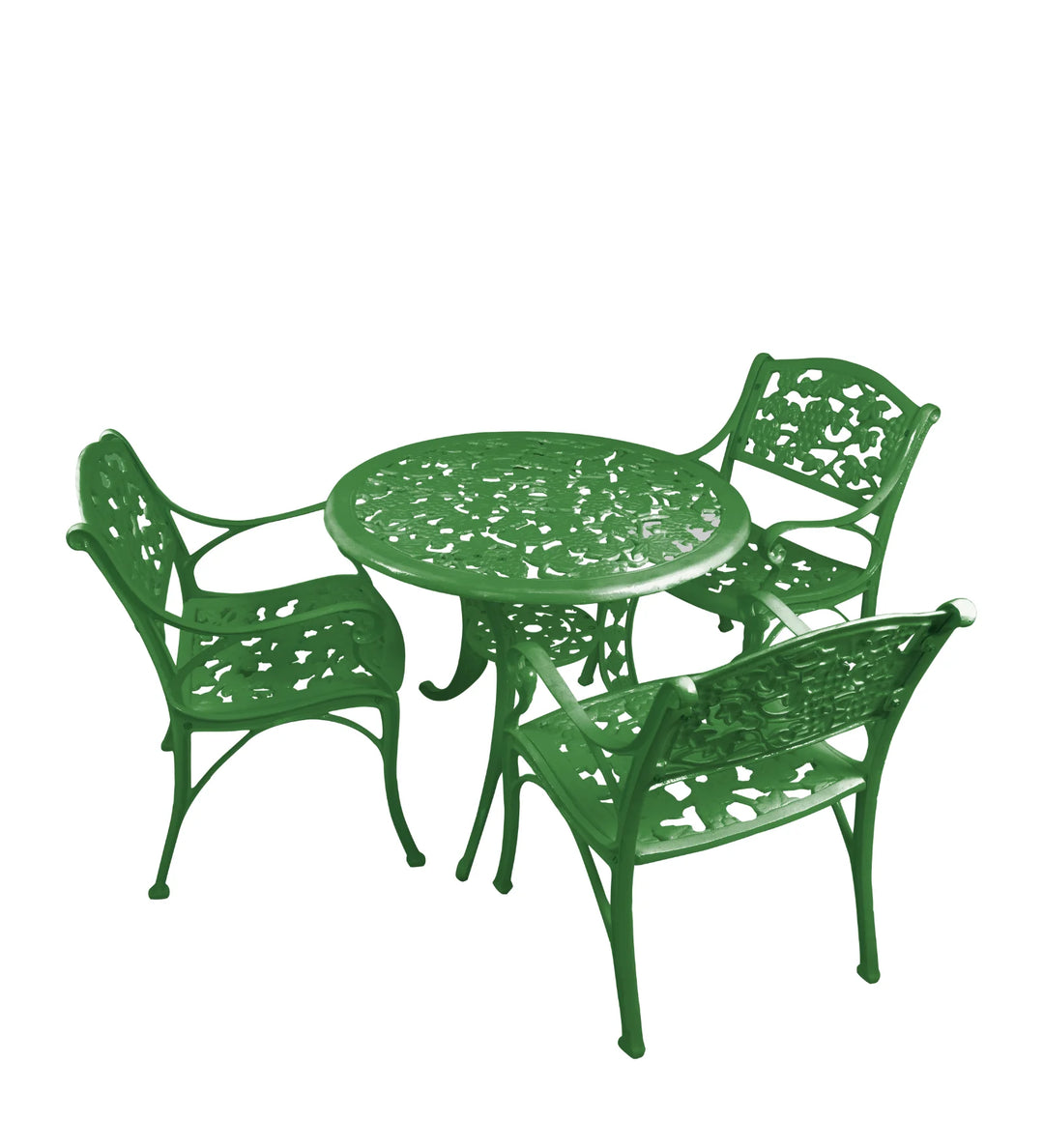 Virasat Rahel Cast Aluminium Garden Patio Seating 3 Chair and 1 Table Set