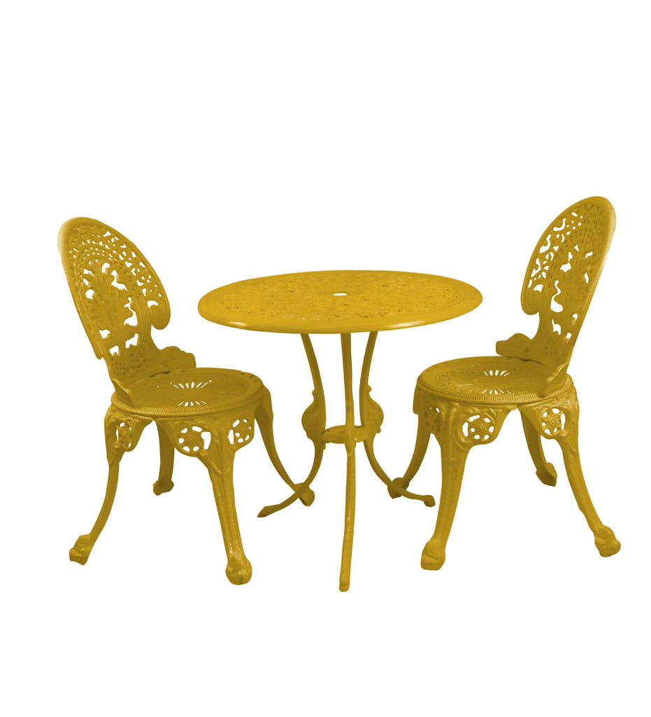 Virasat Cast Aluminium Garden Patio Seating 2 Chair and 1 Table Set-VIRASAT FURNITURE & FURNISHING